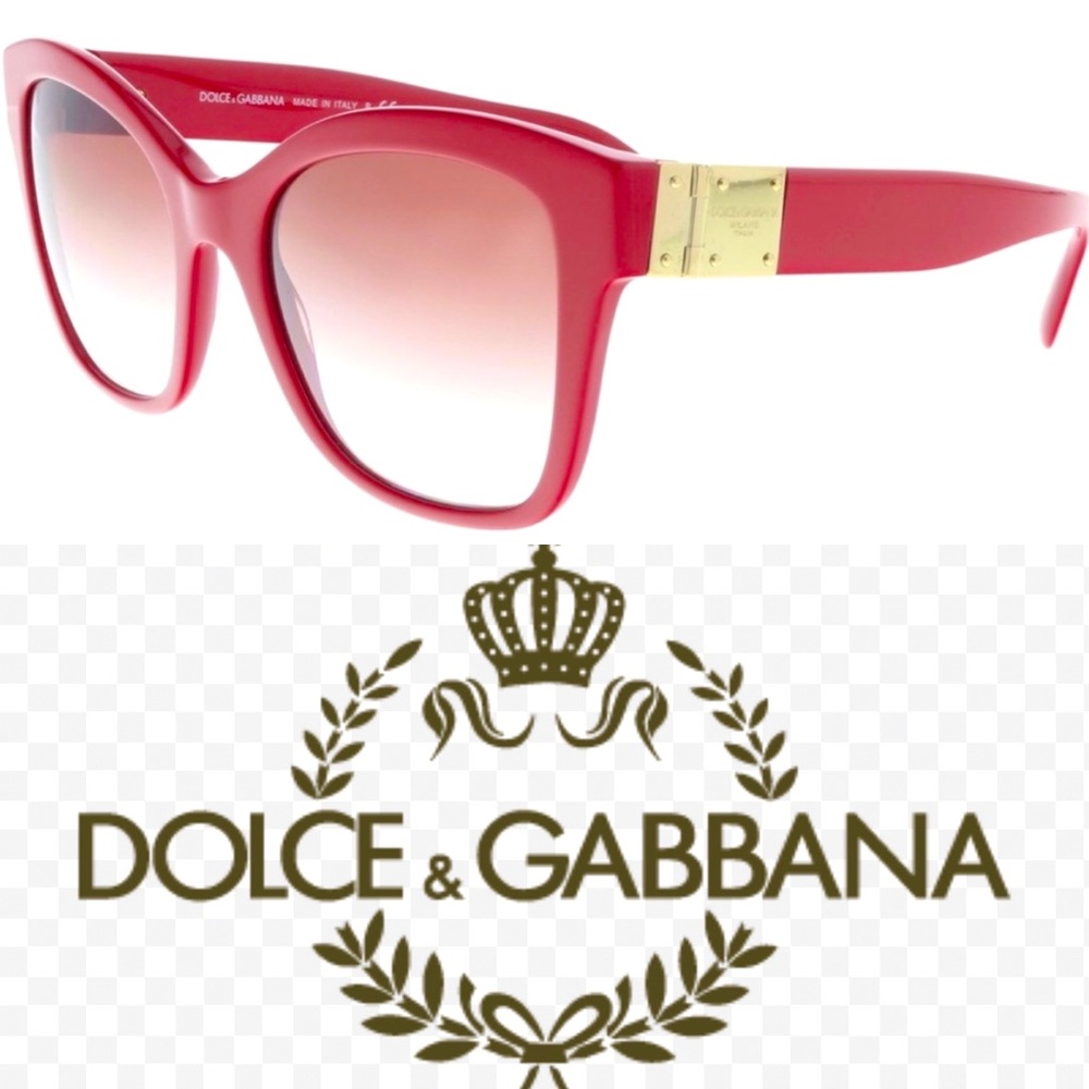 Dolce & Gabbana Authentic Red gradient lenses with Gold insignia